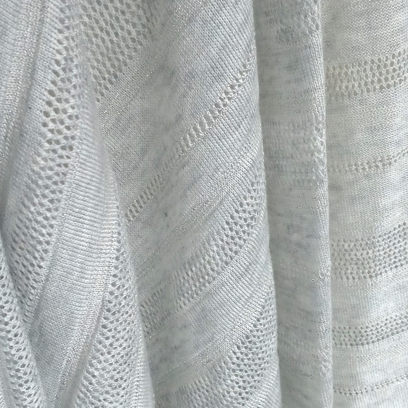 *Relisted* Calvin Klein Wrap/ Poncho Gray & Faint White Stripe Silver Threading - Picture 15 of 15